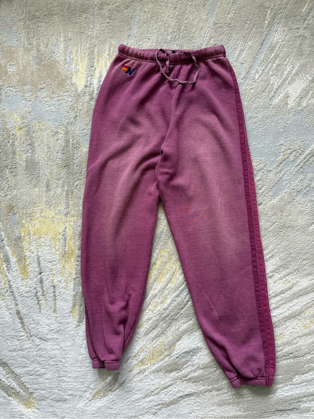 Aviator Nation Burgundy Track Joggers